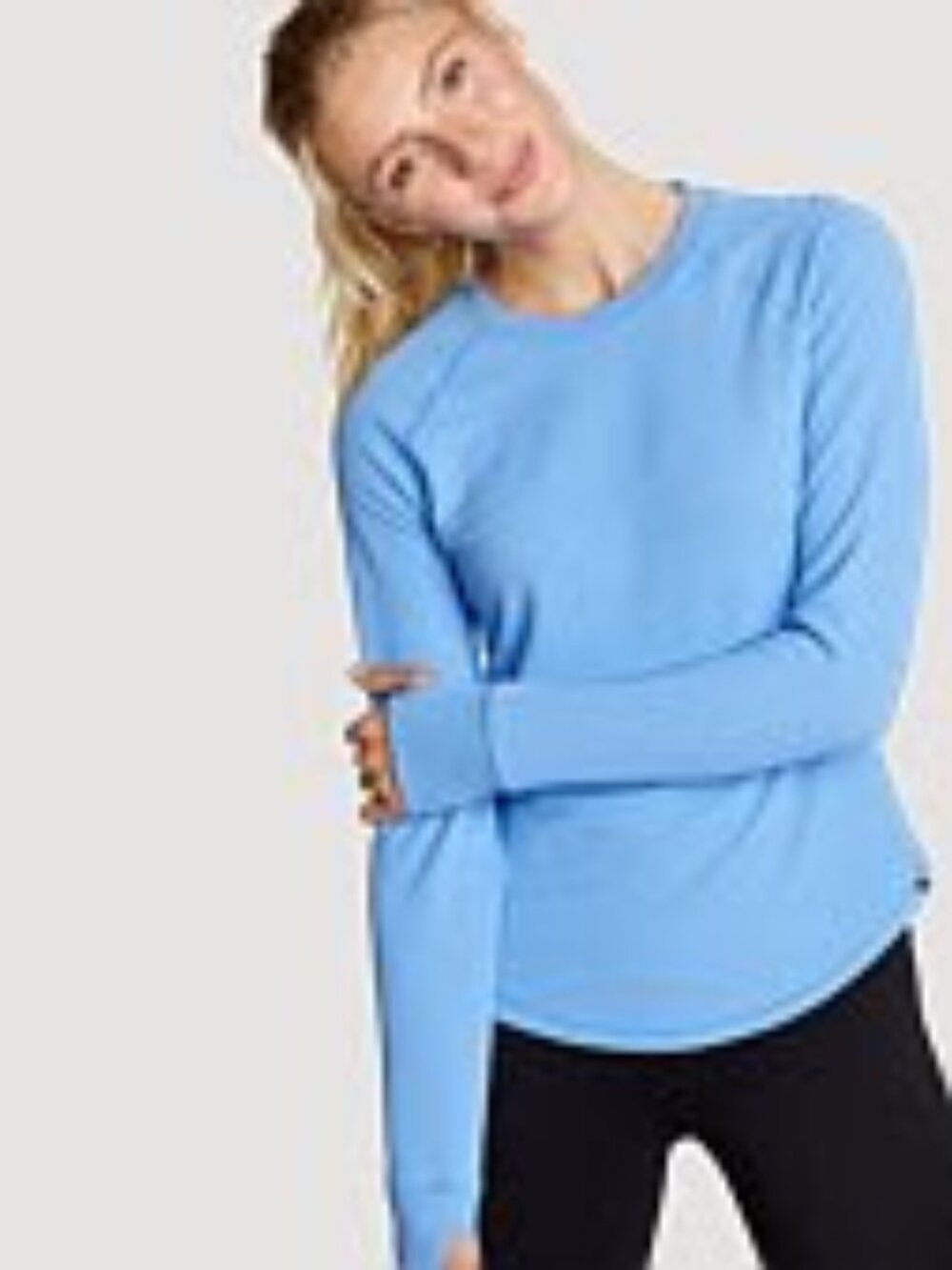 Eddie Bauer Thermal Crew Top Large Tall Marina Blue